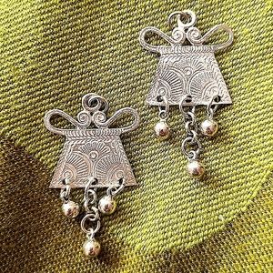 Hmong Phiaj Silver Spirit Lock Pendants with beads.  Jewelry/Crafts.